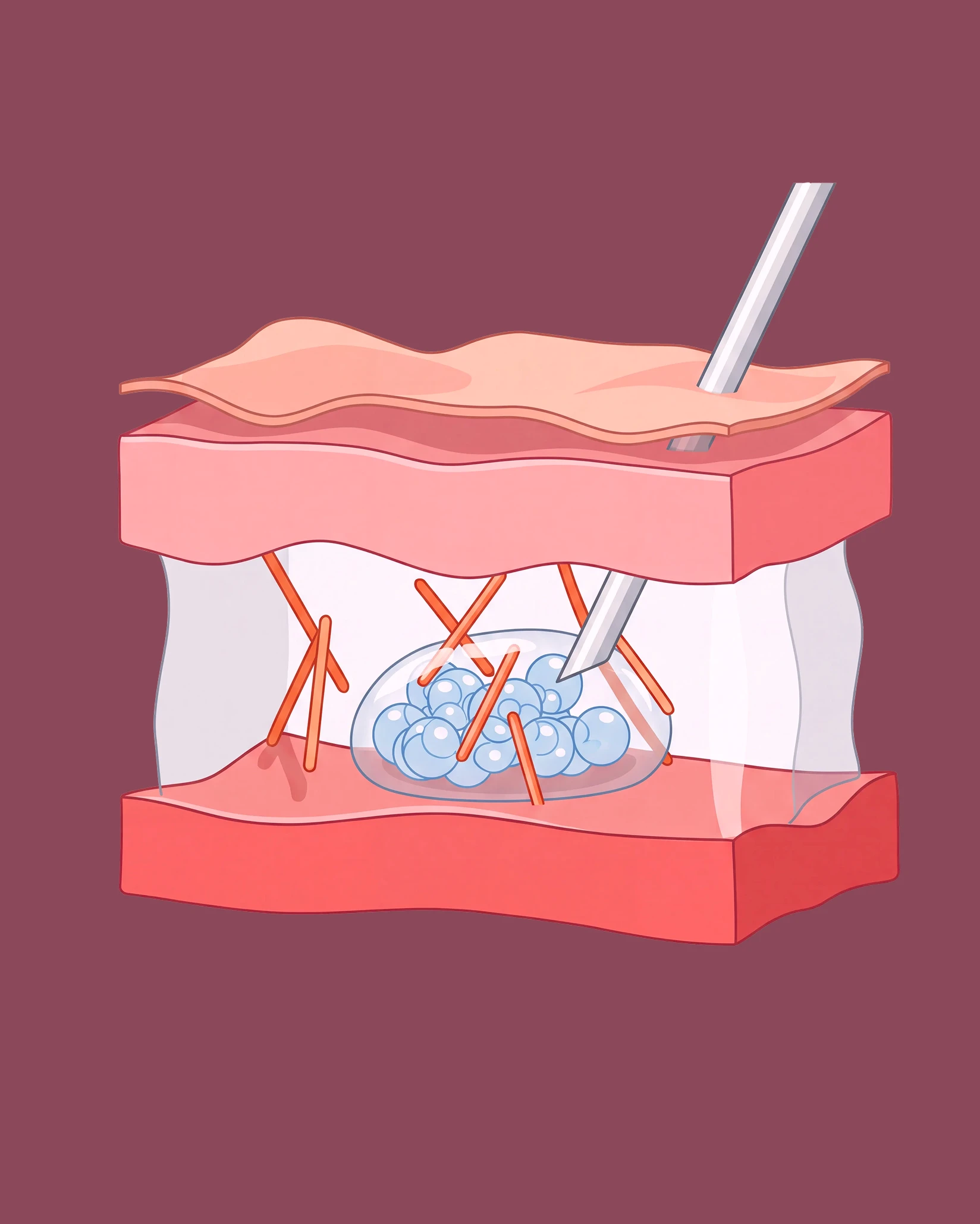 Sculptra particles become fixed in the dermis