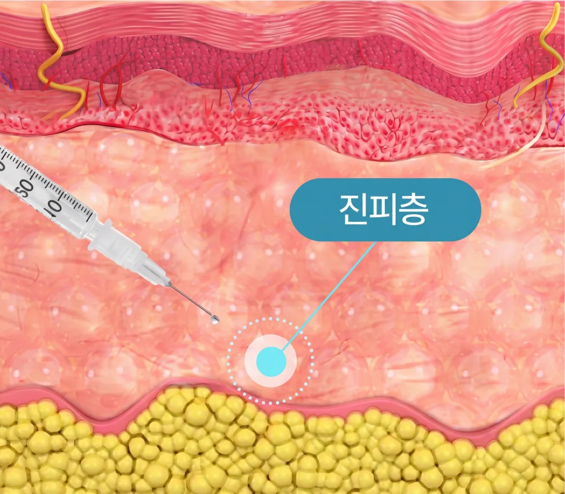 진피층에 스킨바이브 주입